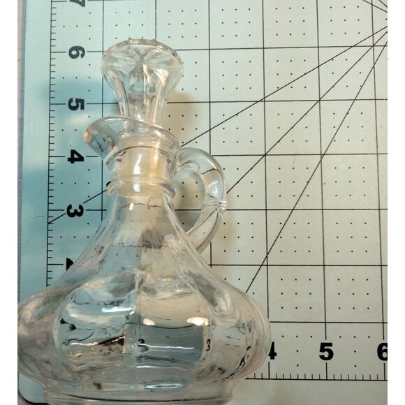 Anchor Hocking Glass Oil Vinegar Cruet Set Cut Glass Stoppers Clear - Picture 10 of 16